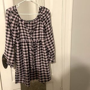 Black and lavender mini dress